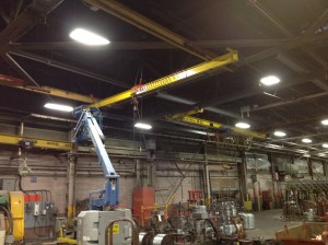 Mise en place d'une poutre-monorail
