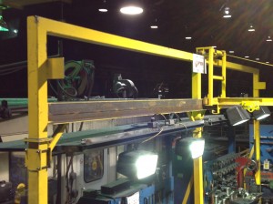 Installation d'une potence mobile 